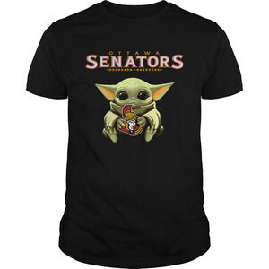Baby Yoda Hug Ottawa Senators Shirt
